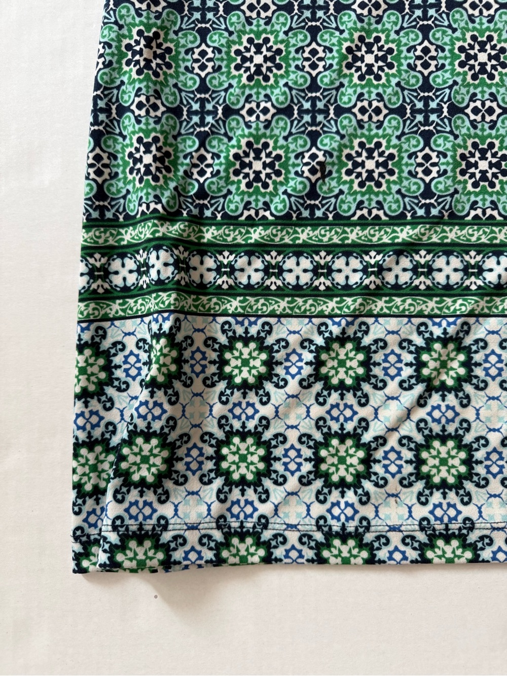 Max Studio Green Abstract Geometric Print Dress - Picture 2 of 5
